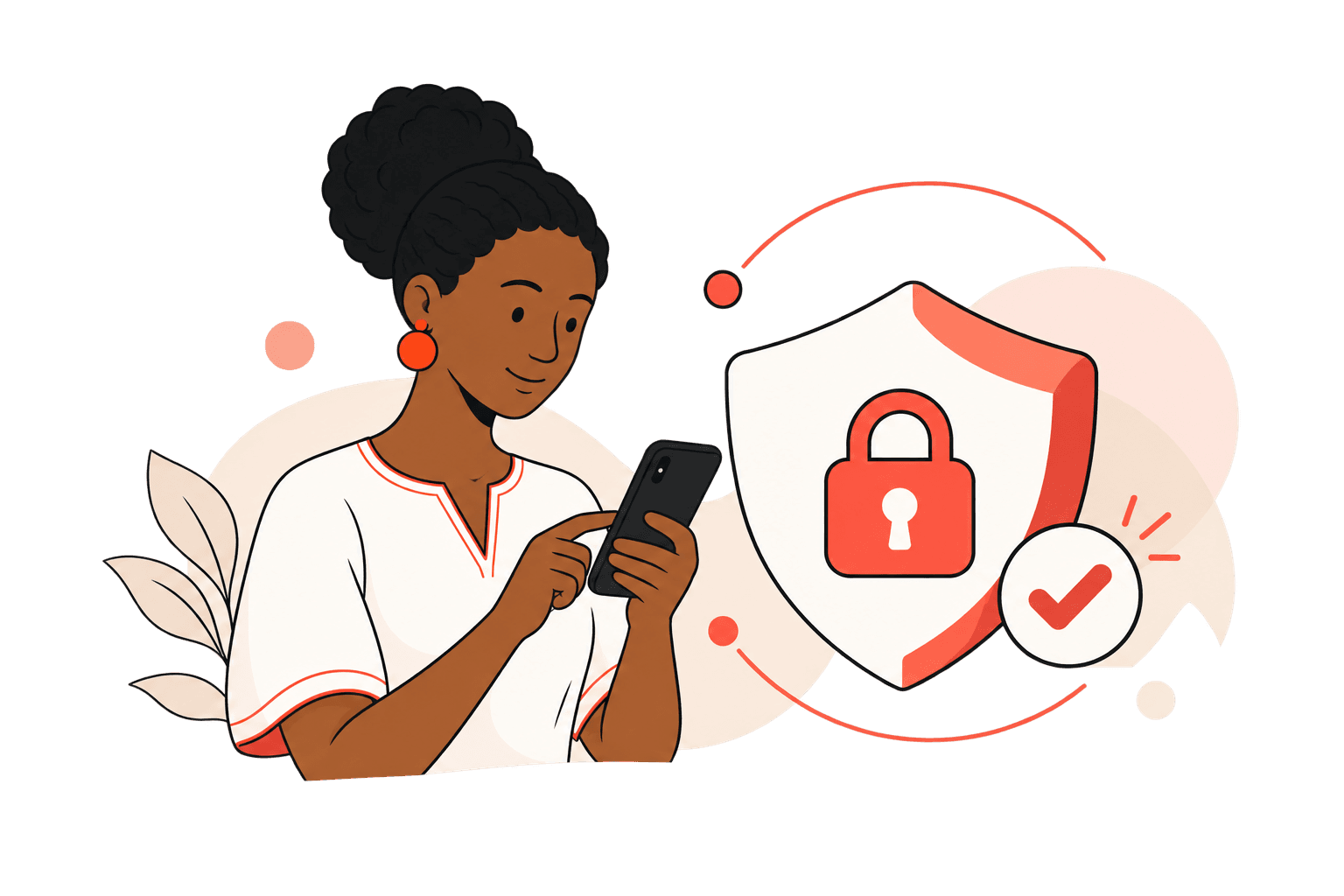 Illustration of a secured ebitpoint account and protected wallet
